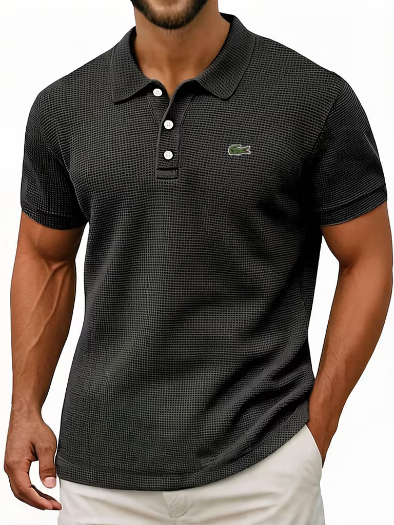 Everyday Cotton Waffle Polo